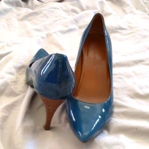 Cole Haan Nike Air blue patent heels
